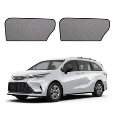 KOCZIL 2019-2024 RAV4 액세서리용 자동차 창문 쉐이드 - 아기용 후면 창문 가리개 통기성 좋은 메시 자동차 프라이버시 창문 커버 도로 여행 낮잠 캠핑용, Sienna(2021-2025)-R 2PCS