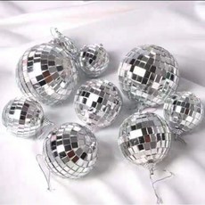 西門町發光派對屋 聖誕掛飾 鏡面球 反光球 disco球 聖誕樹裝飾, 10公分一顆, 1個