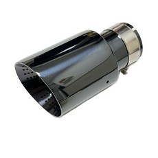 1pcs 자동차 부품 배기 파이프 소음기 꼬리 목구멍 스테인레스 스틸 너무 검은 색 BMW f20 e38 e46에 적합, 03 70mm-101mm