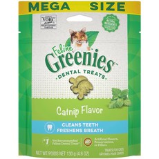 Petroyal 美國 Greenies 健綠 貓咪潔牙餅 獸醫師推薦VOHC認證 貓零食 貓餅乾 口腔護理, 1個, 【小綠】舒壓貓薄荷60g*1