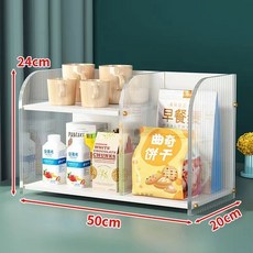 亞克力客廳餐桌收納神器桌面杯子置物架零食架子杯架水杯茶杯檯面, 1個, 【實木顆粒板材】桌面置物架-白色雙層