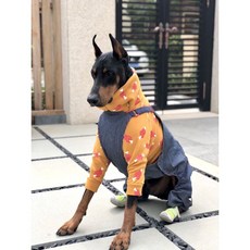 福媽寵物 狗狗衣服 大型犬適用, 1個, 狗狗卡通款吊帶褲