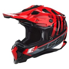 LS2 Helmets MX-Off Road Subverter Evo 헬멧 아치형 글로스 블랙/레드/실버 - 스몰 185226, Large, 섀도우 글로스 레드