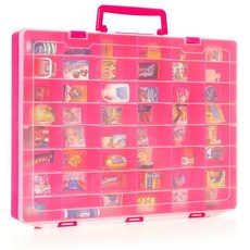 MYMOON HOME 미니 브랜드 컬렉터 장난감 Shopkins Real Littles 및 LOL Surprise 시리즈 1 2 3 4와 호환되는 플라스틱 장난감 보관, 핑크