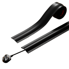 유피해피 전기 선정리 쫄대 전선 몰딩, 1개, 유피 블랙 5.5cm X 3M