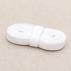 패션스타트 4마)포포맘 헤링본면끈 면테이프 10mm 퓨어화이트, 1개, 화이트