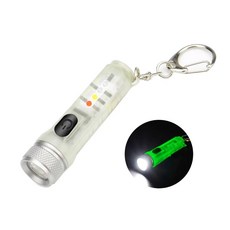 10PCS 형광 손전등 미니 경고등 다기능 자기 토치 램프 휴대용 체인 충전식 IP66, 2) 1 PC fluorescent - 500mah b, 1개