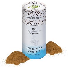1001 유기농 계피 가루 40g - 잔지바르 열대 우림에서 얻은 신선한 계피 - 계피 가루 - 계피 스틱에서 추출한 계피 가루 - Cinnamomum Verum - 베이킹 및, 1001 유기농 계피 가루 40g - 잔지바르 열대 우