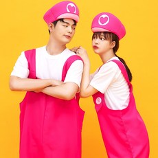 바이시스 마리오멜빵바지 졸업사진의상 반티세트 체육대회반티 애니메이션코스프레 할로윈코스튬 자체제작상품