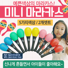 악기 [미니마라카스] 리듬악기/악기놀이/어린이악기/마라카스/탬버린/딸랑이/장난감/어린이장난감/교구, 1개, 미니 마라카스(2P세트-레드)