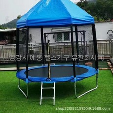 야외 트램폴린 대형 캠핑장 놀이 방방이 야외방방 점핑머신 대형트램폴린 원형 캐노피, C.10FT직경304cm+그물+사다리+천장, 1개