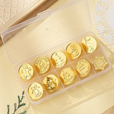 실링 스탬프 도장 인장 씰링 헤드 시리즈 세트, 2_크리스마스