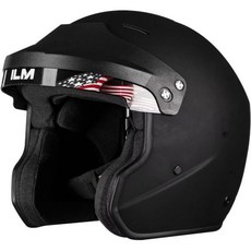 ILM 스넬 SA2025 오픈 페이스 오토 레이싱 헬멧 모델 R85L 매트블랙, Matte Black, Large