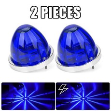 스트로브 수박 라이트 사이드 마커 방향 지시등 언더글 휠 램프 트럭 트레일러 트랙터 로리, 1개, 13. 2pcs Blue