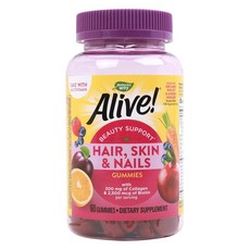 Nature's Way 然萃維 Alive膠原蛋白維生素草莓軟糖, 60顆, 1罐