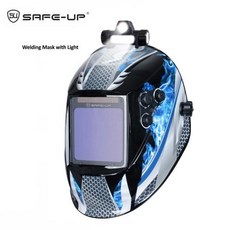용접 헬멧 자동 조광 SAFE-UP MIG MAG TIG TRUE 컬러 4 센서 태양 전지 전원 다크닝 마스크, 1개, 10)UN9000-Blue-Light