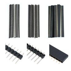 QSYZAIL 30개 헤더 핀 2.54mm 스트레이트 직각 남녀 커넥터 아두이노 ESP32 PCB 브레드보드 DIY 프로젝트와 호환 가능