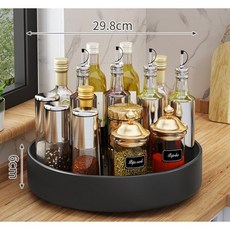 알로롱리빙 360도 다용도 회전트레이, 1개, 다크그레이