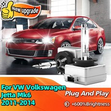 폭스바겐 제타 Mk6 2011 2012 2013 2014 플러그 앤 플레이용 자동차 헤드라이트 램프 35W D3S 6000K 10000LM 밝은 HID 크세논 전구, Jetta Mk6 2011-2014, 1개