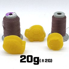 갈색가죽 가죽공예용 왁스 20g 실풀림 방지, 1개
