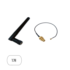 2DBi 무선 와이파이 안테나세트 2.4GHz 블루투스 와이파이 안테나 IPEX to SAM 케이블, 안테나1+케이블1, 1개, 안테나1 케이블1