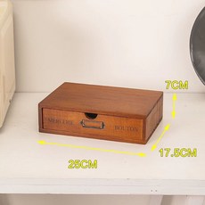 원목 미니 서랍장 수납장 인테리어 정리함 안방 빈티지 카페 소형 가구, A. 소형 1단