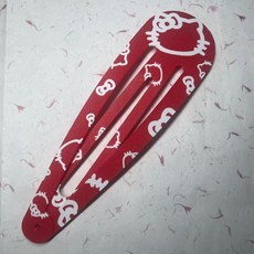 TCC글로벌 똑딱핀 스타일 커튼 고정 클립 커텐 집게 소품 인테리어 장식, 1개, 레드 키티