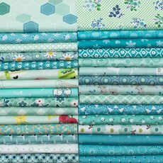 수입 원단패키지 4421 (30종 15x15cm) 민트블루 색상, 1개