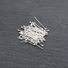 비즈톡 [SVT-1-41]순은부자재 실버925 실버볼핀 0.5x15mm 순은볼핀