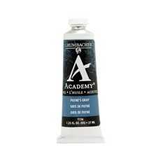 Grumbacher Academy 오일 페인트 37ml/1.25oz 페인스 Grumbacher Academy Oil Paint 37 ml/1.25 oz Payne's Gra, 페인스 그레이, 1.25 Fl Oz (1팩)