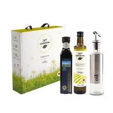 【Signe Cameline】綜合油醋禮盒 (蒙加利IGP三年巴薩米克醋 油壺) 比美橄欖油醋, 1個, 冷壓薺藍籽油