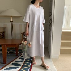 코튼 캥거루원피스 임산부원피스 빅사이즈 롱원피스 여름 임부복 159810