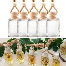 차량용 방향제 디퓨저 DIY 유리 용기 직사각 15ml~18ml, 혼합색상, 10개, 15ml