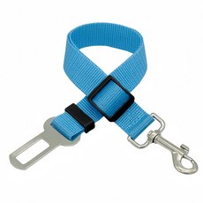 강아지안전벨트 충격방지 애견차량안전벨트 고탄력 튼튼한 강아지안전벨트시트, 하늘색, 32-62센티미터