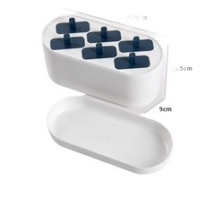 家用自製雪糕冰棒模具, 白外盒6支方形硬底80030 - 6, 1個