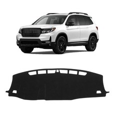 KUST 쉐보레 콜로라도 2015-2021 2022용 블랙 대시 커버 왼손 운전 폴리에스터 대시보드 미끄럼 방지 센터 콘솔 내부 액세서리 햇빛 가리개용 눈부심 없음 170840, 63.78"×16.69"(Honda Passport