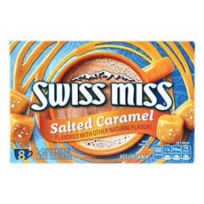 Swiss Miss Salted Caramel Hot Cocoa Mix 스위스미스 솔티드 카라멜 핫 코코아 먹스 8개입 4팩, 312g, 2개