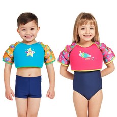 ZOGGS 台灣獨家 嬰幼兒浮力背心 輔助學習游泳 水翼浮力背心 游泳背心 海星 皇后魚, 海星,2-3歲(15-18公斤), 1個