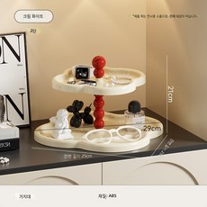 [해외배송]문구 수납함 필통 정리 책상 정리함 사무실 수납 선반, 크림화이트 2층, 1세트, 흰색