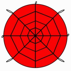 훈련 과녁판 행사 놀이 끈적 공 던지기 표적판 가족 야외, 10개, I_거미줄 100cm+공 10개