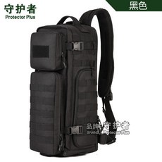 守護者 Protector Plus 變形金剛衝鋒包 戶外單肩斜挎背包, 黑色,均碼