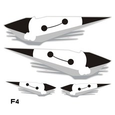 웨루스 차량용 스티커 만화 포인트 자동차, 1개, F4