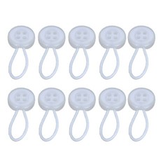 10Pcs 조정 가능한 허리 익스텐더 넥 청바지 용 바느질 버튼 없음 셔츠 칼라 연장, Transparent color, Transparent color