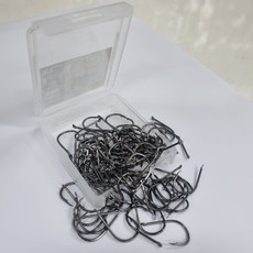 국내산 지누바늘 감성돔바늘 치누바늘 100개 100P 블랙니켈 대용량 벌크 케이스포함, 1세트, 100개입