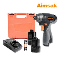아임삭 임팩드릴 AI414M3G 충전임팩드라이버 + 배터리2개 충전기1개 비트2개 케이스 풀세트, 1개