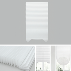 붙이는 셀프 블라인드 일반형 거실 창문 프라이버시 보호 무타공 커튼 90x150cm 화이트