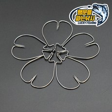 (행운을파는낚시) 리얼 와이드갭훅 웨이트 훅 스프링 락 스피너 블레이드 벌크 배스 바늘, 45개