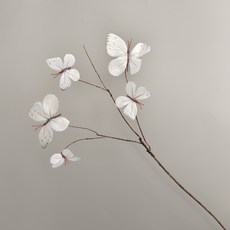 小紅書網紅爆款仿真枯枝蝴蝶家居花園風櫥窗花材3D仿真夢幻蝴蝶, 1個, 白色70cm:1個