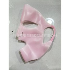 3D立體款矽膠美容面罩 幫助吸收保溼補水 隨意走動不易脫落, 常規大號粉色22*29CM