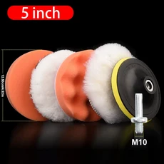 SEAMETAL 6 개/대 자동차 연마 스폰지 패드 키트 폼 버퍼 기계 왁스 흠집 제거를위한 3/4/5 인치, 02 5 inch